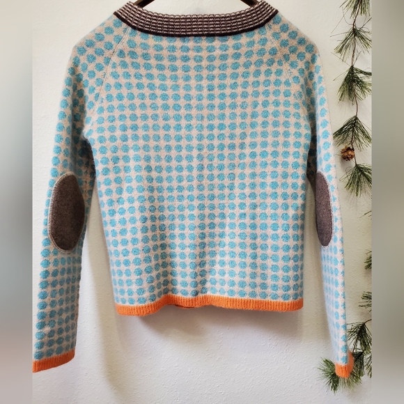 Orla Kiely Retro Polka Dot Lambswool Angora Cardigan - Picture 3 of 12